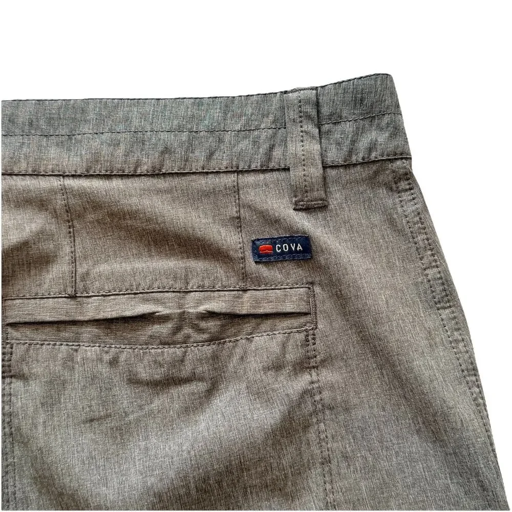 Cova Hybrid Mens Performance Shorts Logo Cargo Pocket Sz 34